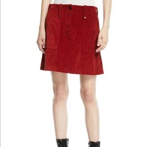 McQ by Alexander McQueen Major Patch-Pocket red mini skirt